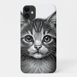 Adorable Sketch of Young Cat Case-Mate iPhone Case