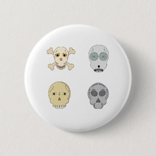 Adorable Skulls Collection 6 Cm Round Badge