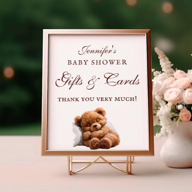 Adorable Sleeping Teddy Bear Gifts & Cards Poster (Creator Uploaded)
