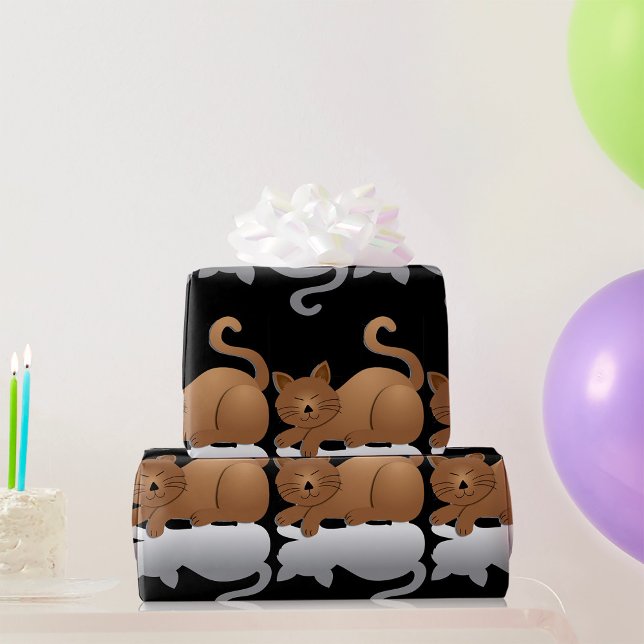 Adorable Sleepy Kitty Wrapping Paper (Creator Uploaded)
