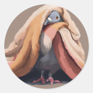 Adorable Sleepy Pigeon Sticker