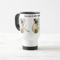 Adorable Sleepy Pug Puppy Coffee Personalised