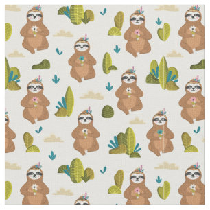 Adorable Sloth Fabric