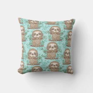 Adorable Sloths Throw Pillow