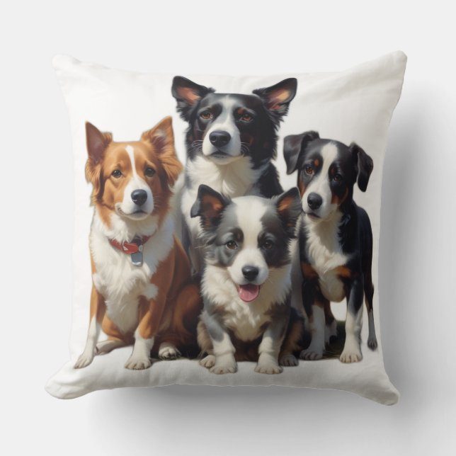 Adorable Small Dogs  Cushion (Front)