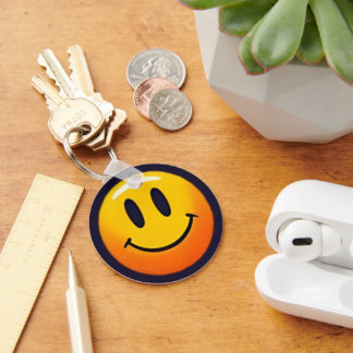 "Adorable Smile Emoji Pattern Collection" Key Ring