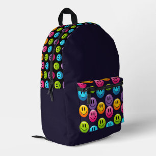 "Adorable Smile Emoji Pattern Collection" Printed Backpack