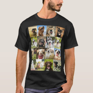 Adorable Smiling Dog Photo Collage T-Shirt