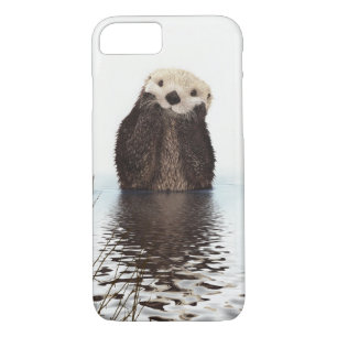 Adorable Smiling Otter in Lake Case-Mate iPhone Case