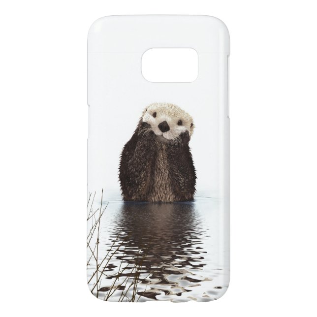 Adorable Smiling Otter in Lake Case-Mate Samsung Galaxy Case (Back)
