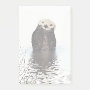 Adorable Smiling Otter in Lake Post-it Notes