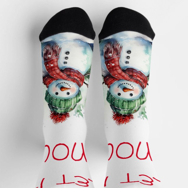 Adorable Snowman Crew Socks (Top)