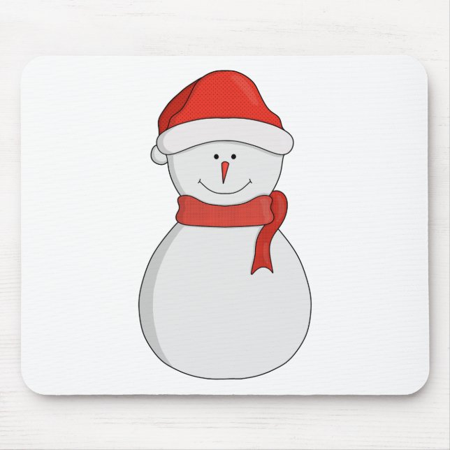 Adorable Snowman Mouse Pad (Front)