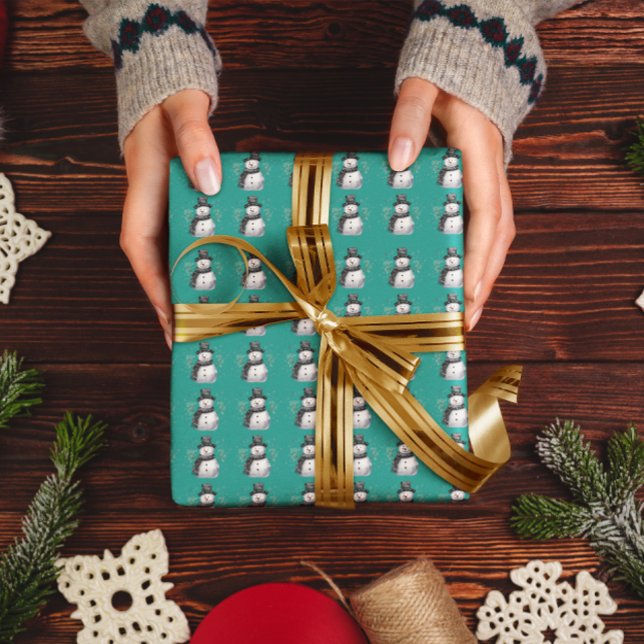 Adorable Snowman Wrapping Paper (Creator Uploaded)