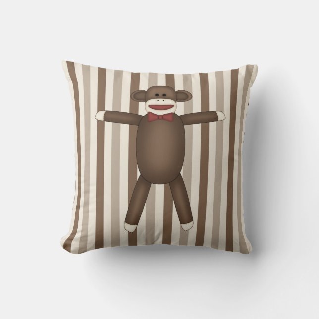 Adorable Sock Monkey Home Decor Items Cushion (Front)
