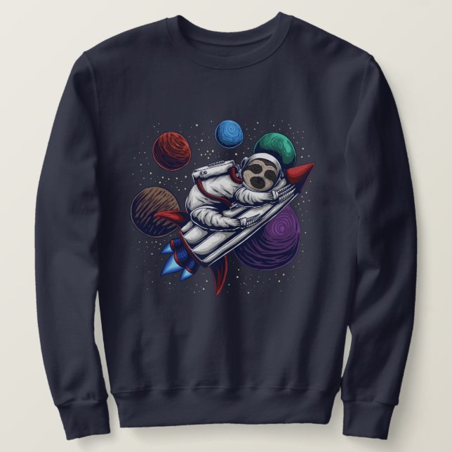 Adorable Space Sloth Sweatshirt (Design Front)