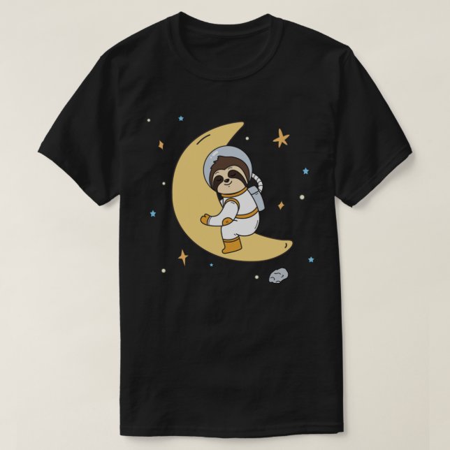 Adorable Space Sloth T-Shirt (Design Front)