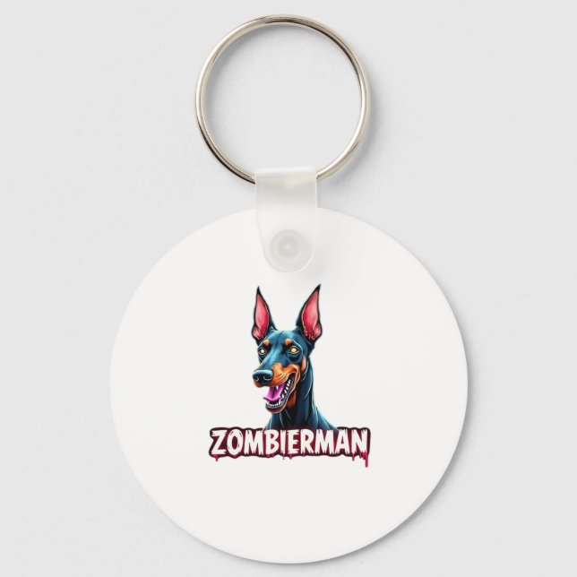 Adorable Spooky Golden Retriever Ghost Classic T-S Key Ring (Front)