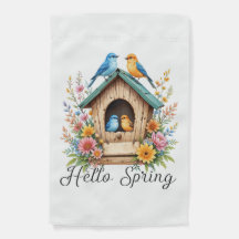 Adorable Spring Birds Floral 