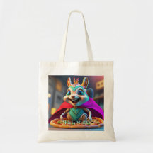 Adorable Squirrel Pizza Nuts Tote Bag