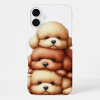 ADORABLE STACK OF POODLE PUPPY DOGS