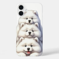 ADORABLE STACK OF SAMOYED PUPPY DOGS