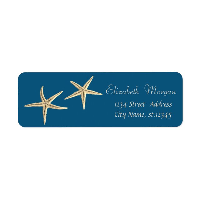 Adorable Starfish  ,Beach,  Return Address Label (Front)