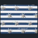 Adorable Starfish ,Navy Blue Stripes-Personalised iPad Smart Cover<br><div class="desc">Adorable fun starfish on navy  blue background.Personalise  the name  for yourself or as a cute gift idea.</div>