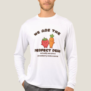 Adorable Strawberry and Carrot Character Design Tri-Blend Shirt