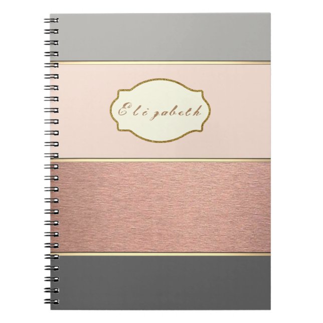 Adorable  Striped,Colourful -Personalised Notebook (Front)