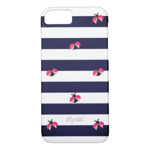 Adorable Striped,Ladybird -Personalised Case-Mate iPhone Case