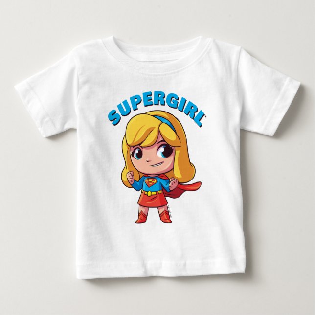Adorable Supergirl Stance Baby T-Shirt (Front)