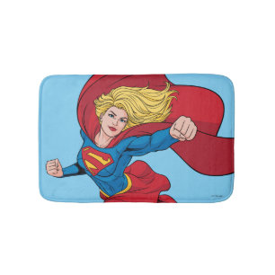 Adorable Supergirl Stance Bath Mat