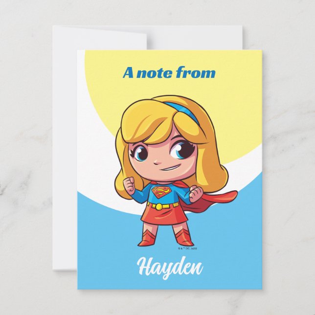 Adorable Supergirl Stance Card (Front)