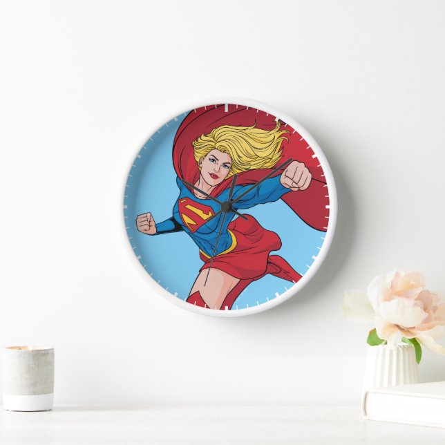 Adorable Supergirl Stance Clock (Home)