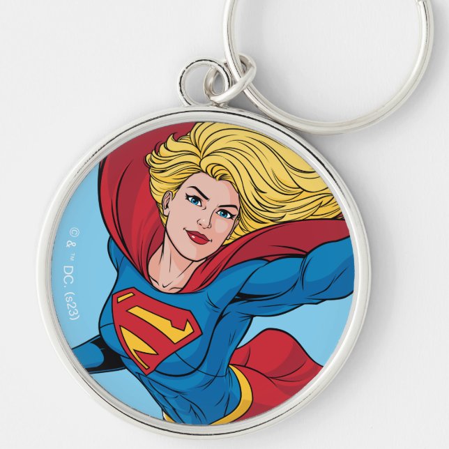 Adorable Supergirl Stance Key Ring (Front)