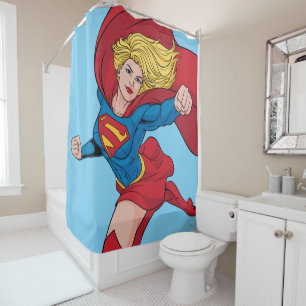 Adorable Supergirl Stance Shower Curtain