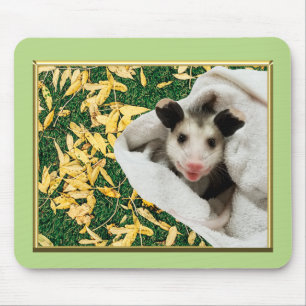 Adorable Sweet Baby Opossum Mouse Pad