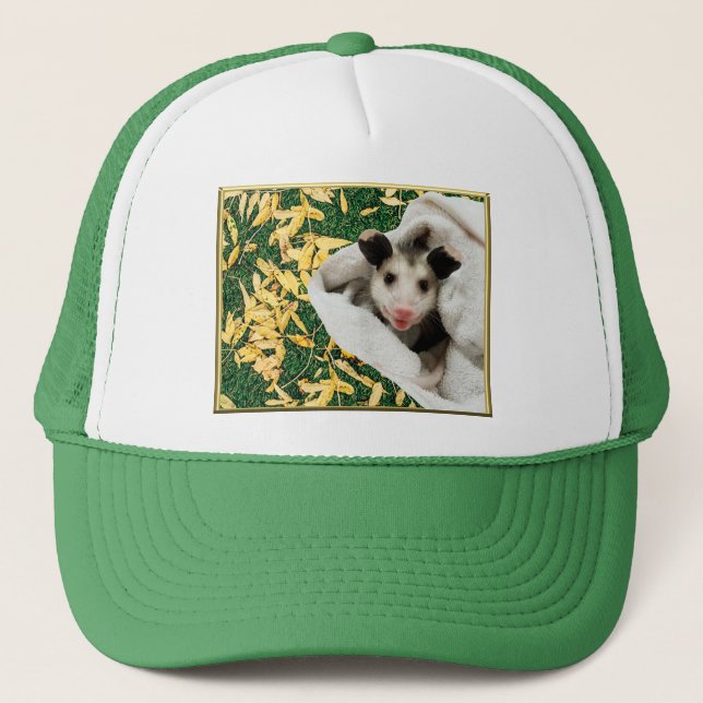Adorable Sweet Baby Opossum Trucker Hat (Front)