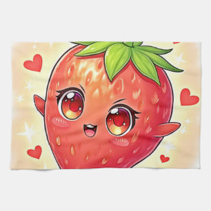 Adorable Sweet Strawberry Bliss Tea Towel