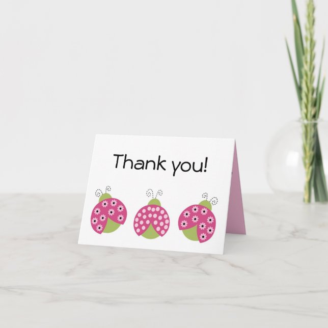 Adorable Sweetie Pie Ladybug Greeting Card (Front)