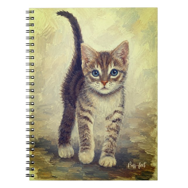Adorable Tabby Kitten  Notebook (Front)