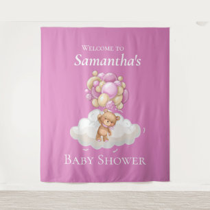 Adorable Teddy Bear Baby Shower backdrop Tapestry