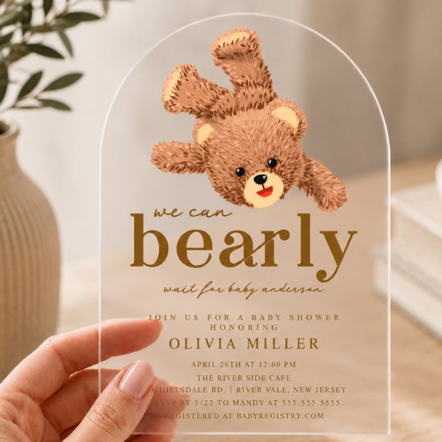 Adorable Teddy Bear Baby Shower Invitation (Creator Uploaded)