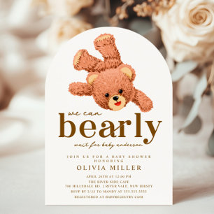 Adorable Teddy Bear Baby Shower Invitation