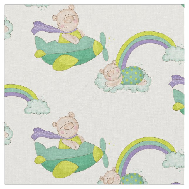 Adorable Teddy Bears Fabric (Close Up)