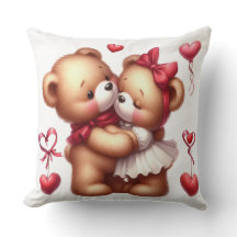 Adorable Teddy Bears in Love Cute Valentine's Day