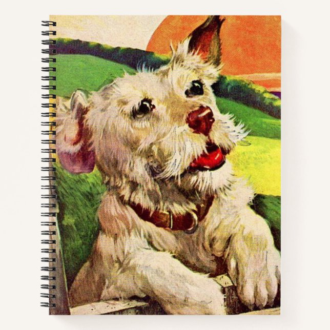 adorable terrier print notebook (Front)