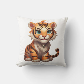 Adorable Tiger Wall Decal Cushion