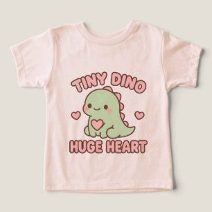 Adorable Tiny Dino with a Big Heart Illustration